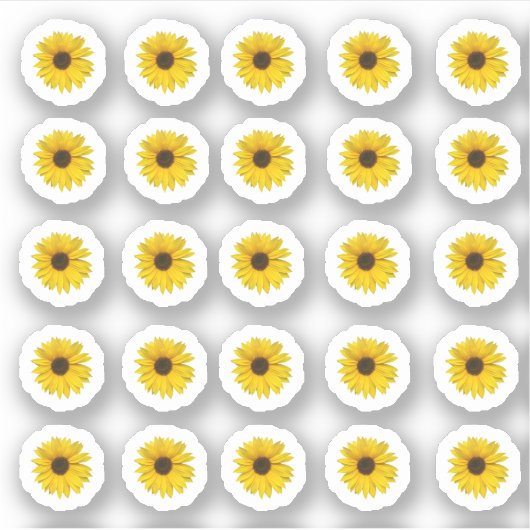 Viele kleine Sonnenblumen シール (正面)