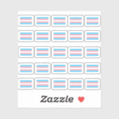 Viele kleine Transgender Flaggen シール (シート)