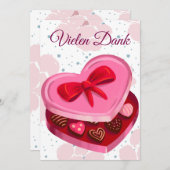 Vielen Dank,  Pralinen Herz  招待状 (正面/裏面)