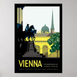 Vienna ポスター<br><div class="desc">Vintage Art Deco travel poster for Vienna,  the capital of Austria.</div>