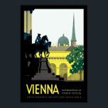 Vienna ポスター<br><div class="desc">Vintage Art Deco travel poster for Vienna, the capital of Austria.</div>