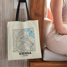 Vienna, Austria, City Map Tote Bag トートバッグ