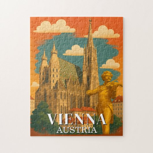 Vienna Austria Jigsaw Puzzle Vintage Travel ジグソーパズル (縦)