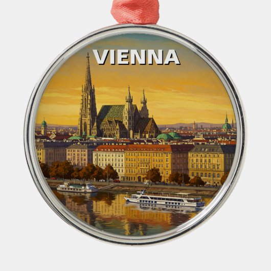 Vienna Austria Travel メタルオーナメント (正面)