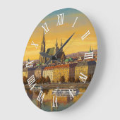 Vienna Austria Travel ラージ壁時計 (傾斜)