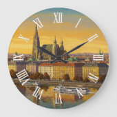Vienna Austria Travel ラージ壁時計 (正面)