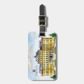  Vienna Austria Watercolor City Travel Memory ラゲッジタグ (正面縦)