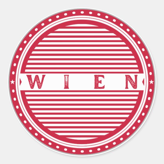 Vienna City Pride Emblem – Austria Identity ラウンドシール (正面)