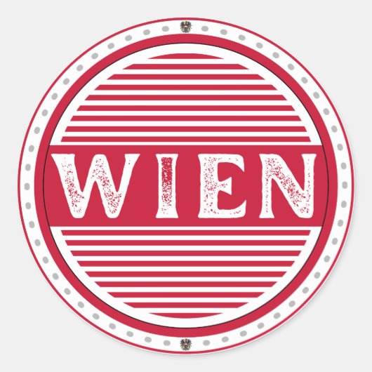 Vienna City Pride Emblem – Austrian Identity ラウンドシール (正面)
