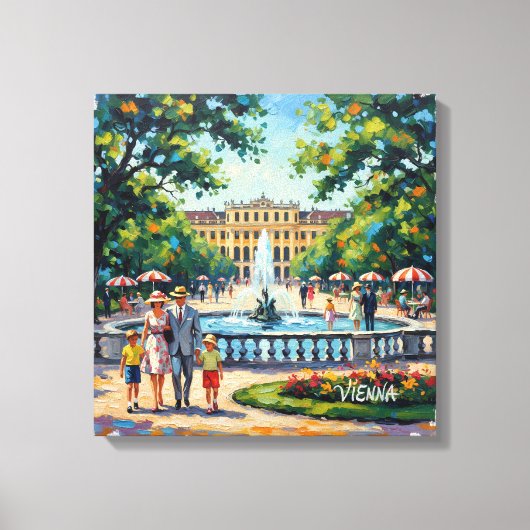 Vienna Schönbrunn Palace Garden Stretched Canvas キャンバスプリント (正面)