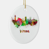 Vienna skyline in watercolor セラミックオーナメント (右)
