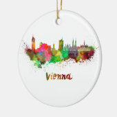 Vienna skyline in watercolor セラミックオーナメント (左)