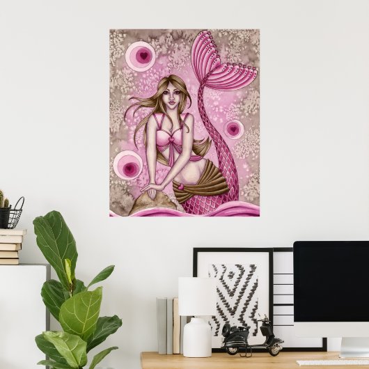 Vienna - Valentine's Day Mermaid Poster ポスター (ホームオフィス)