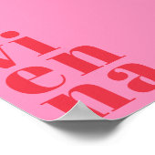 Vienna Wien Austria typography pink Poster ポスター (角)