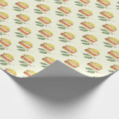 Viennese Whirls Biscuit and Holly Christmas ラッピングペーパー (角)