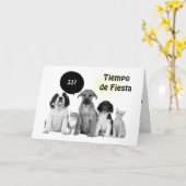 VIENTE UNO CUMPLEANOS = HAPPY 21 BIRTHDAY カード (黄色い花)