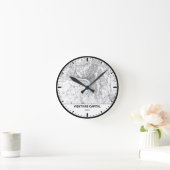 Vientiane Clock City Line Art ラウンド壁時計 (ホーム)