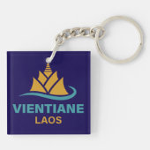 Vientiane Laos Southeast Asia キーホルダー (裏面)