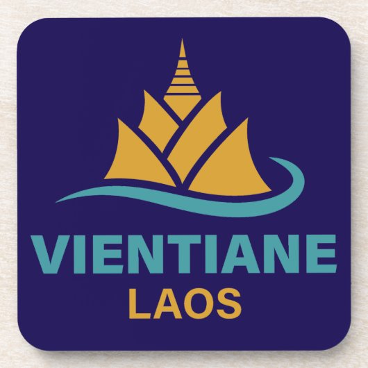Vientiane Laos Southeast Asia コースター (正面)