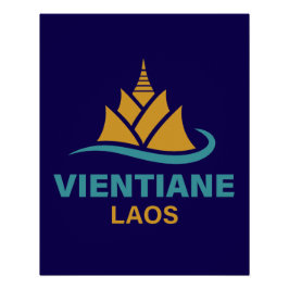 Vientiane Laos Southeast Asia ポスター