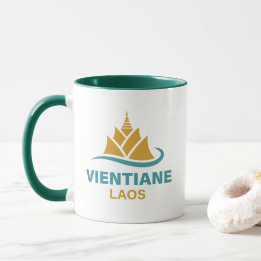Vientiane Laos Southeast Asia マグカップ (ドーナツ)