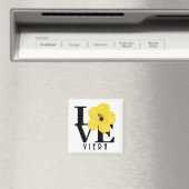 Viera LOVEイエローハイビスカスマグネット マグネット (インサイチュ (食洗機))