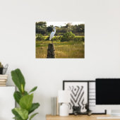 Viera Wetlands素晴らしポスターのEgret Bird ポスター (ホームオフィス)