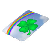 Vierblättriges Kleeblatt mit Regenbogen マグネット (左側)