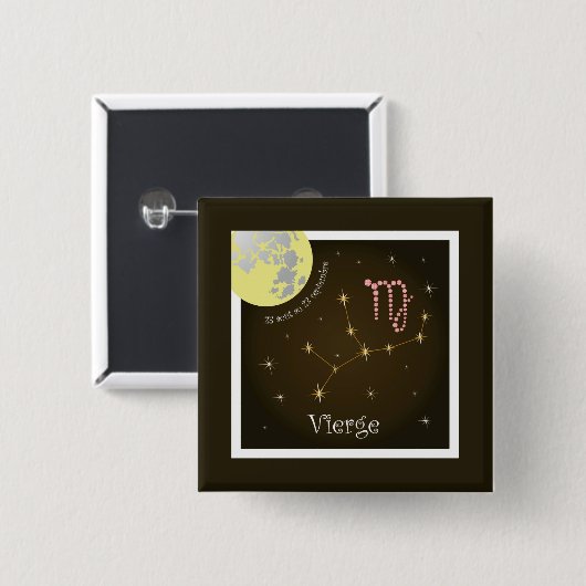 Vierge 23 août au 23 septembre Buttons 缶バッジ (正面&裏面)
