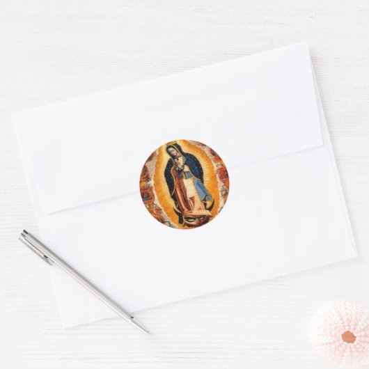 Vierge de Guadalupe ラウンドシール (封筒)