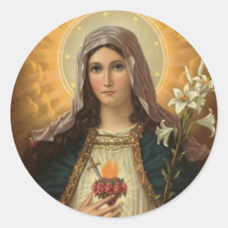 Vierge Marie aux Lys ラウンドシール