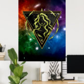 Vierge Zodiaque Cadeau Astrologie ポスター (ホームオフィス)