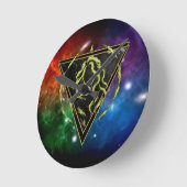 Vierge Zodiaque Cadeau Astrologie ラウンド壁時計 (傾斜)