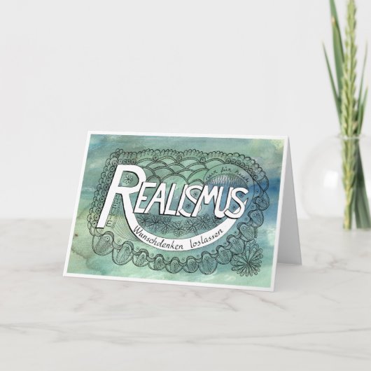 Vierte Regel der Gelassenheit – REALISMUS Karte サンキューカード (正面)