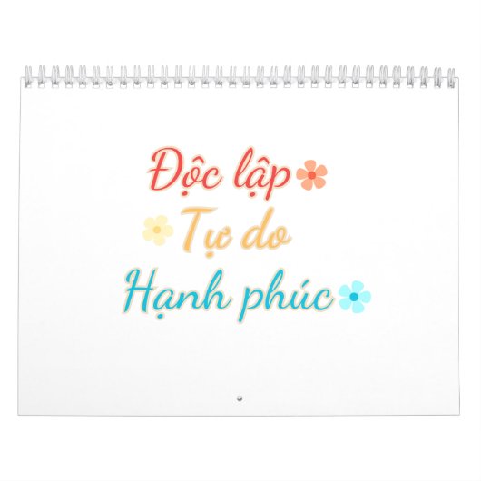 VIETNAMカレンダー – 独立の自由の幸福 カレンダー (カバー)