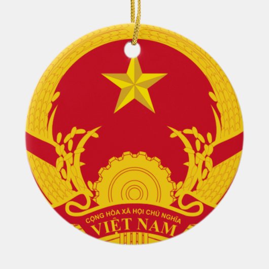 Vietnam*のクリスマスツリーのオーナメント セラミックオーナメント (正面)