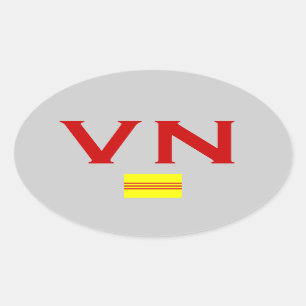 VIETNAM*のヨーロッパスタイルのバンパーステッカー 楕円形シール