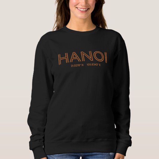 Vietnam City Coordinates Hanoi スウェットシャツ (正面)