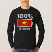 Vietnam Flag Support 100 Vietnamese Battery Power Tシャツ (正面)