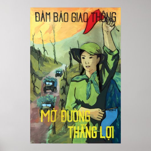 Vietnam Propaganda Poster Ensure traffic. Open the ポスター (正面)