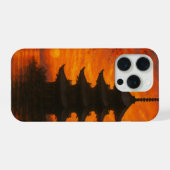 Vietnam Sunset Pagoda Phone Case iPhoneケース (裏面横)