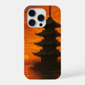 Vietnam Sunset Pagoda Phone Case iPhoneケース (裏面)
