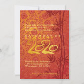 Vietnam Tetht 2020の金ゴールド飾パーティーFC 案内状 (裏面)