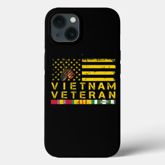 Vietnam Veteran Distressed American Flag 178 iPhone 13ケース