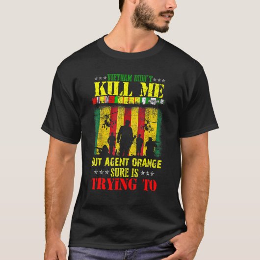 Vietnam Veterans Day Orange Agent Victims Retired Tシャツ (正面)