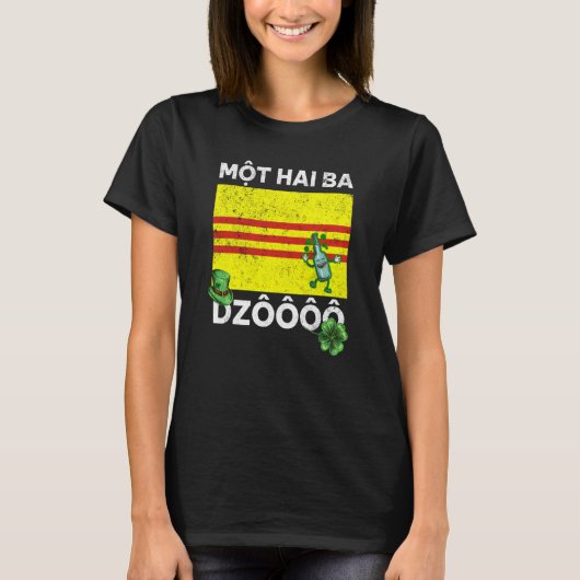 Vietnam Viet St Patricks Day Mot Hai Ba Dzo Cheers Tシャツ (正面)