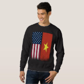 Vietnam  Vietnamese American Flags Proud USA Vietn スウェットシャツ (正面フル)