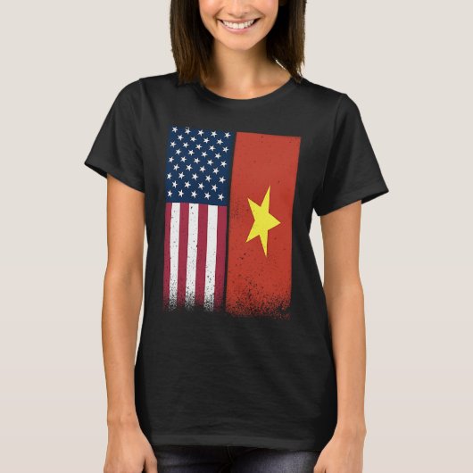 Vietnam  Vietnamese American Flags Proud USA Vietn Tシャツ (正面)