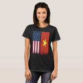 Vietnam  Vietnamese American Flags Proud USA Vietn Tシャツ (正面フル)