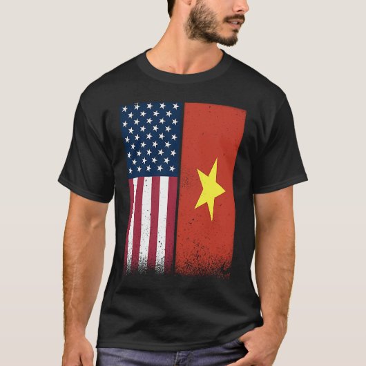 Vietnam  Vietnamese American Flags Proud USA Vietn Tシャツ (正面)